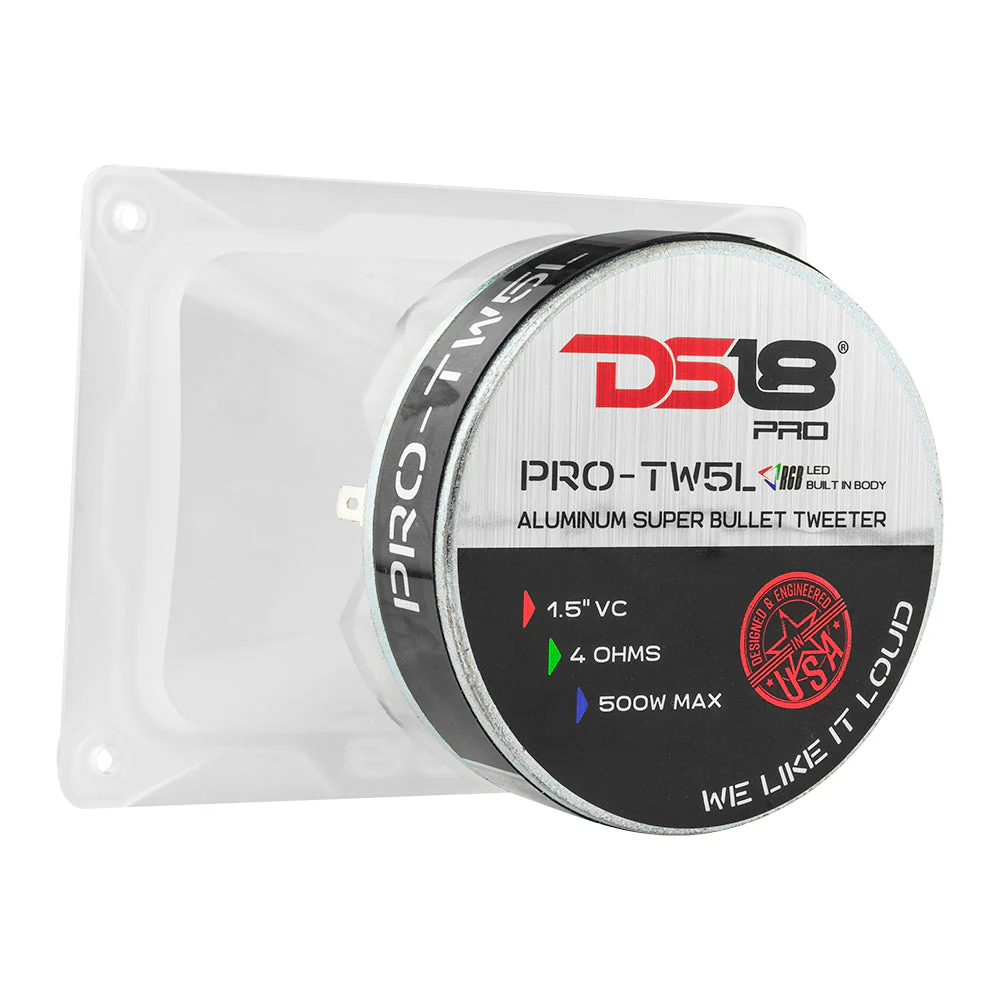 PRO-TW5L Super Bullet Tweeter 250 Watts 1.5" Aluminum 4-Ohm Vc with RGB LED Lights - Image 4