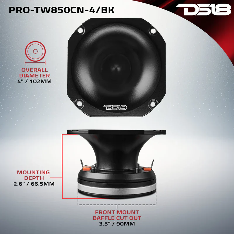 PRO-TW850CN-4/BK 4" High Compression Tweeter | Neodymium Magnet | 4-Ohm - Image 5