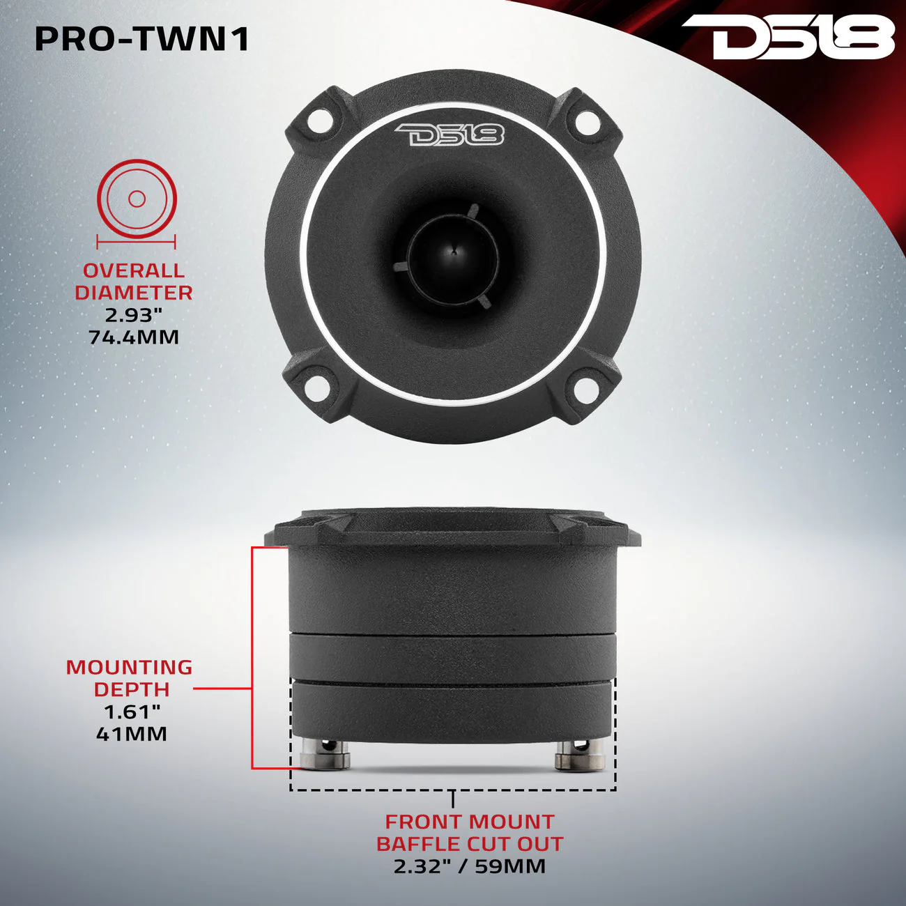 PRO-TWN1 High Compression Neodymium Slim Super Bullet Tweeter 120 Watts - Image 6