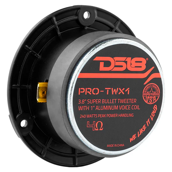PRO-TWX1/BK DS18 3.8 Super Bullet Tweeter 120 Watts 1 Aluminum 4-Ohm Vc - Image 2