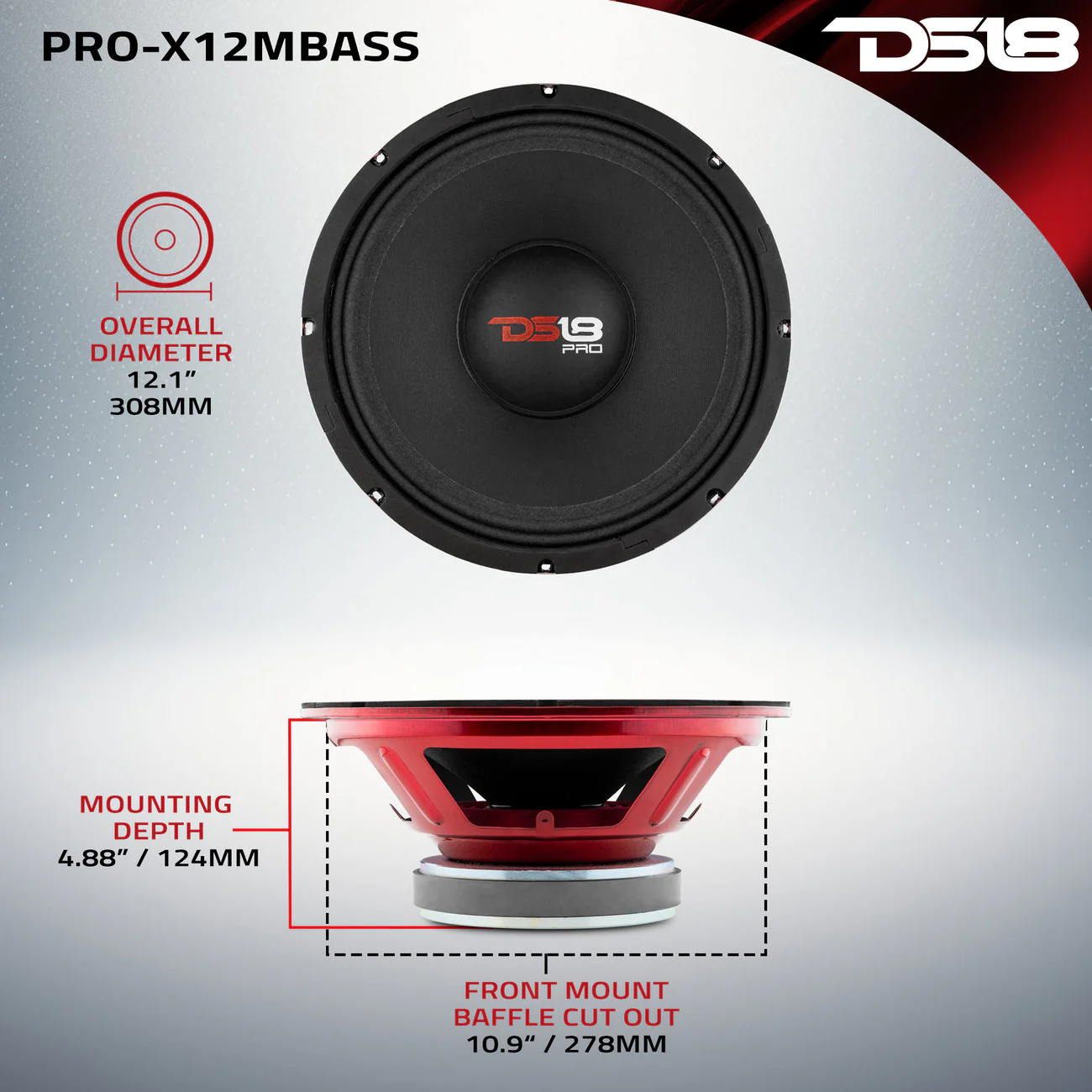 PRO-X12MBASS Mid-Bass Loudspeaker 500 Watts Rms 8-Ohm - Image 7