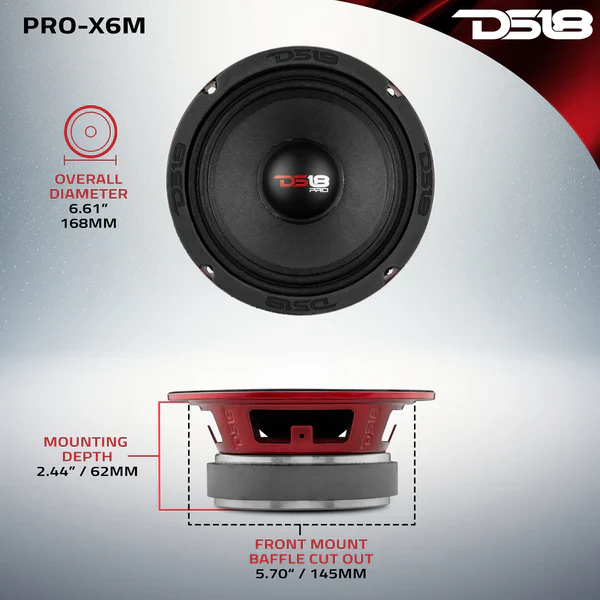 PRO-X6M DS18 PRO-X 6.5 Mid-Range Loudspeaker 250 Watts Rms 8-Ohm - Image 7
