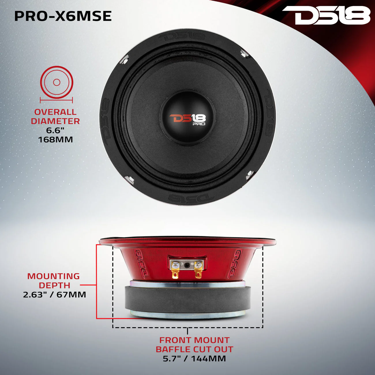 PRO-X6MSE Mid-Range Loudspeaker 250 Watts Rms 8-Ohm - Image 7