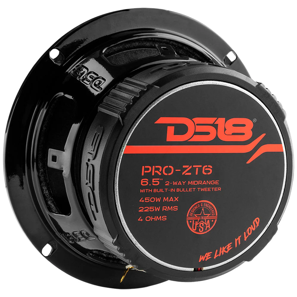 PRO-ZT6 Coaxial Mid-Range Loudspeaker with Water Resistant Cone Built-in Bullet Tweeter and Grill 225 Watts Rms 4-Ohm - Image 6