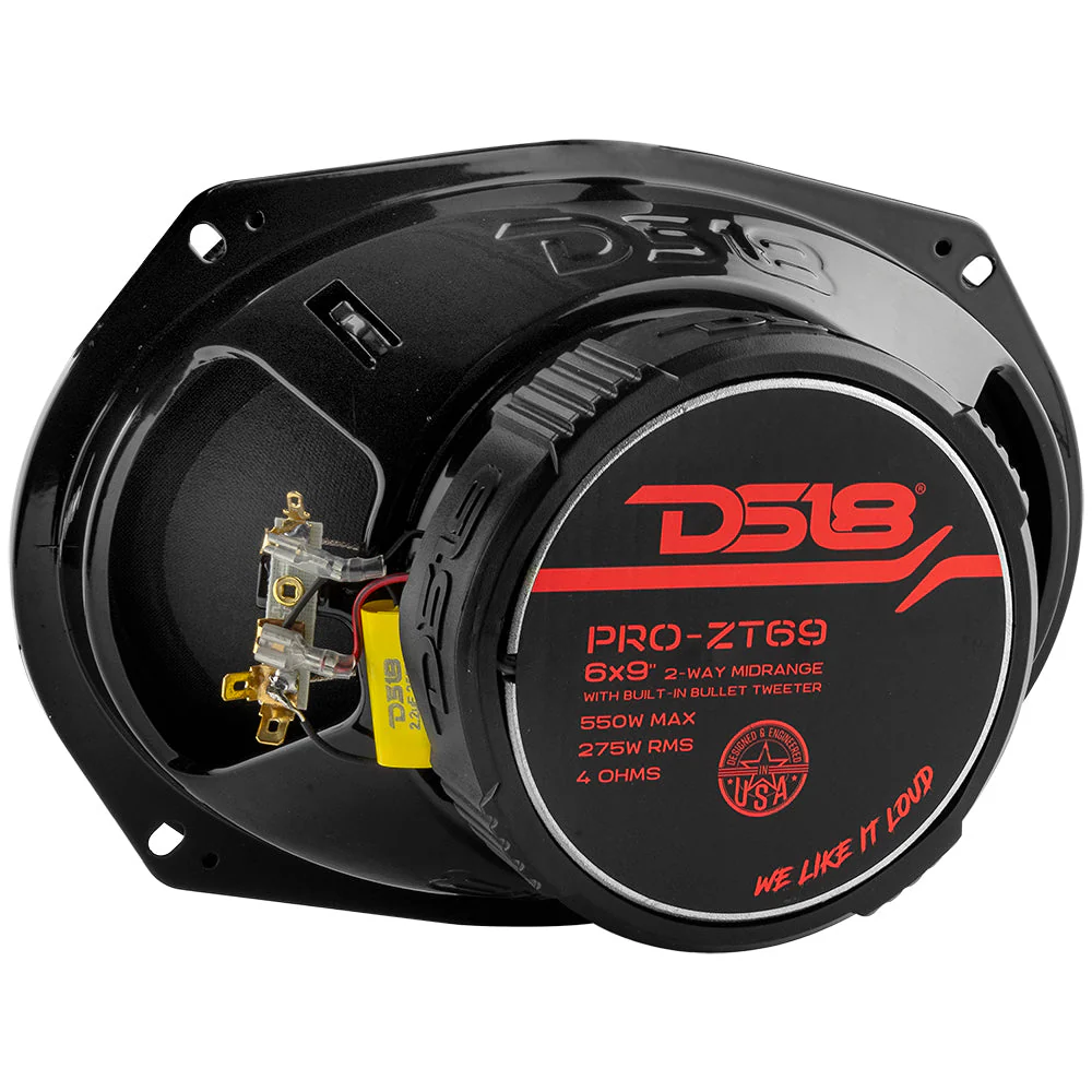 PRO-ZT69 Coaxial Mid-Range Loudspeaker with Water Resistant Cone Built-in Bullet Tweeter and Grill 275 Watts Rms 4-Ohm - Image 6