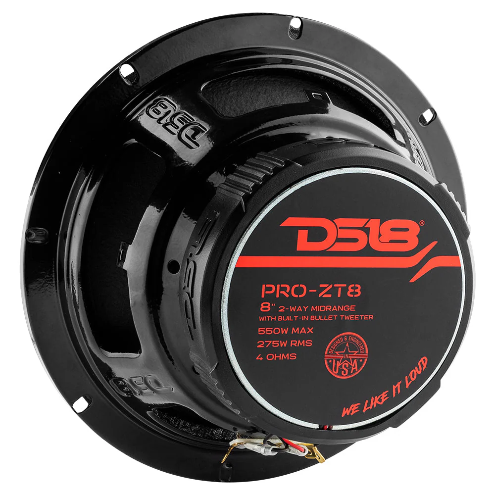 PRO-ZT8 Coaxial Mid-Range Loudspeaker with Water Resistant Cone Built-in Bullet Tweeter and Grill 275 Watts Rms 4-Ohm - Image 7