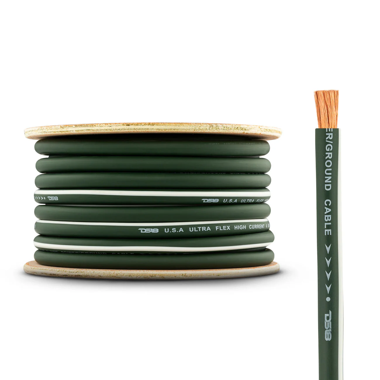 PW-OFC4GA-50CMGR 4-GA 100% OFC Ground, Power Cable, 50 Feet -Camo Green - Image 2