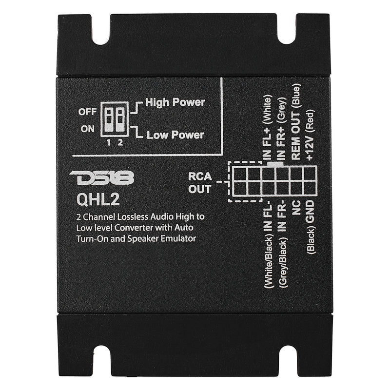 QHL2 2-Channel Lossless Audio Line Output Converter with Auto Turn-On And Speaker Emulator - Image 2