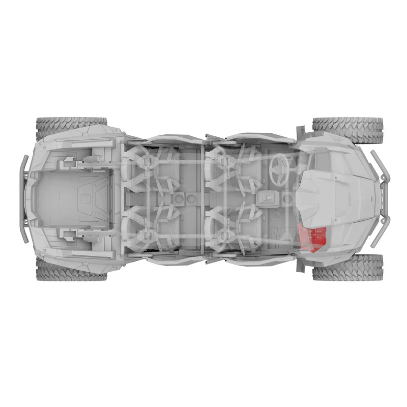 RZR-GBSUB10LD Polaris RZR Glove Box 10" Subwoofer Enclosure 1200 Watts Carbon Fiber Subwoofer - Image 2