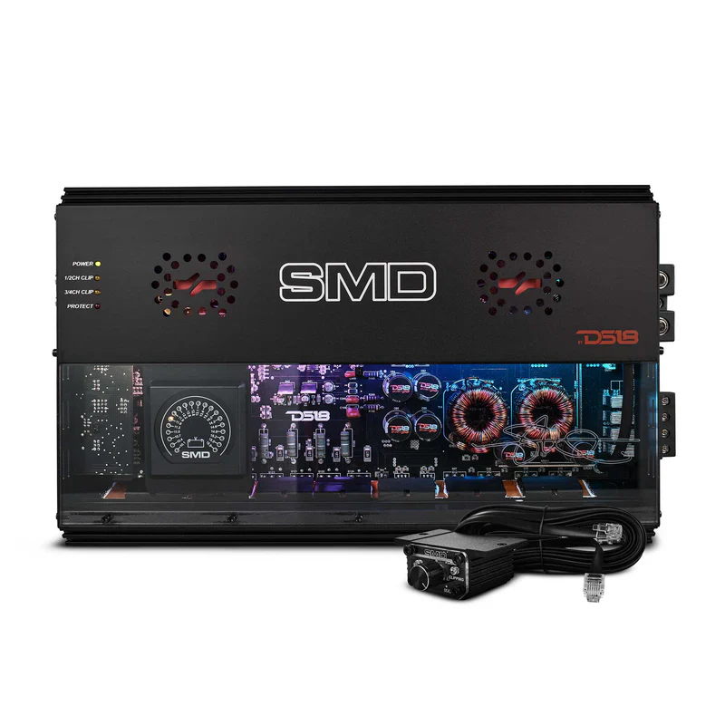 SMD-500.4AB SMD 4-Channel Class AB Amplifier with VM-1 Voltmeter and Digital LED Lights 4 x 500W at 2-Ohm - Steve Meade Designs - Image 2