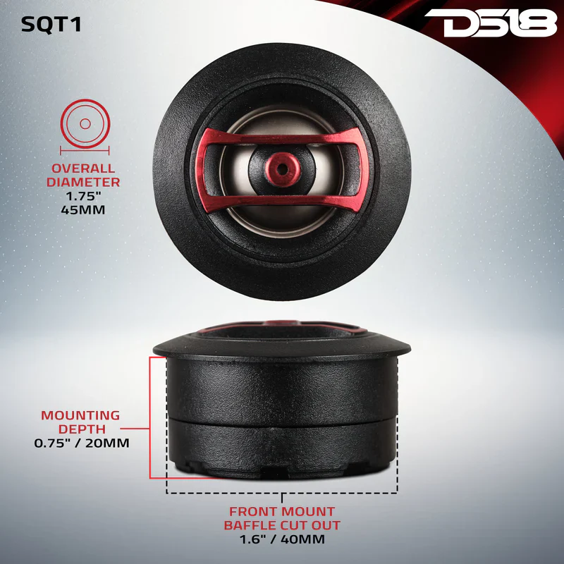 SQT1 1.3" Multi-Mount PEI Mini Dome Tweeter with 0.8" Voice Coil - Image 9