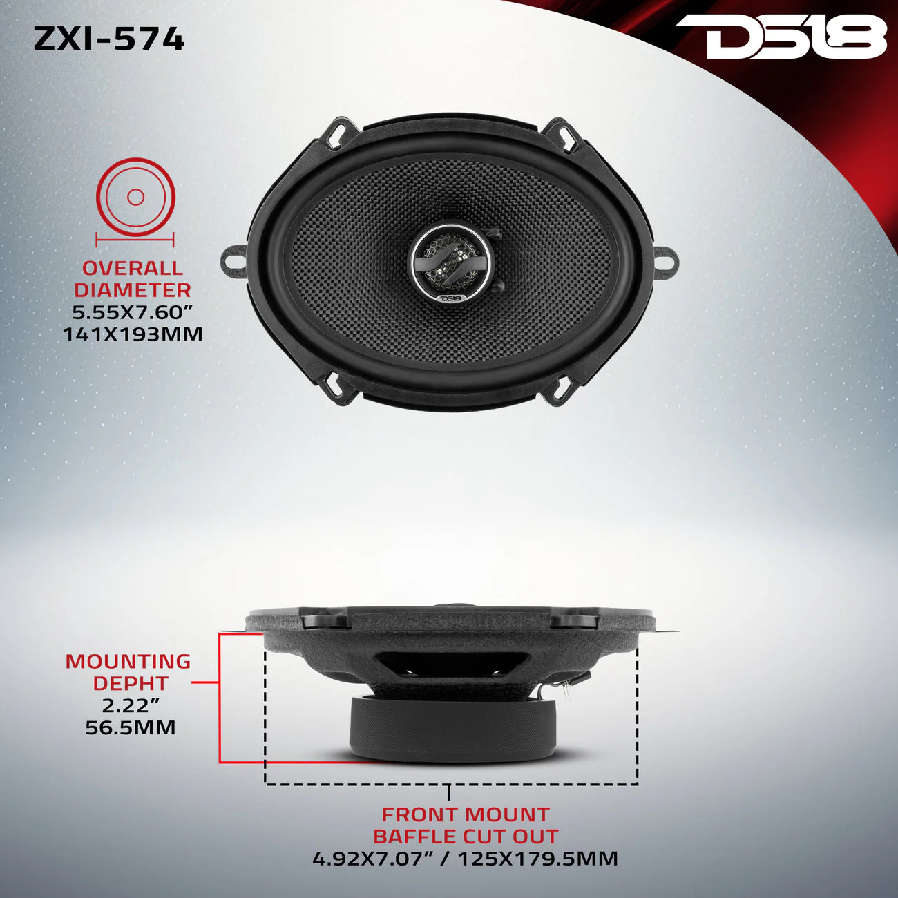 ZXI-574 2-Way Coaxial Speakers with Kevlar Cone 70 Watts Rms 4-Ohm - Image 8